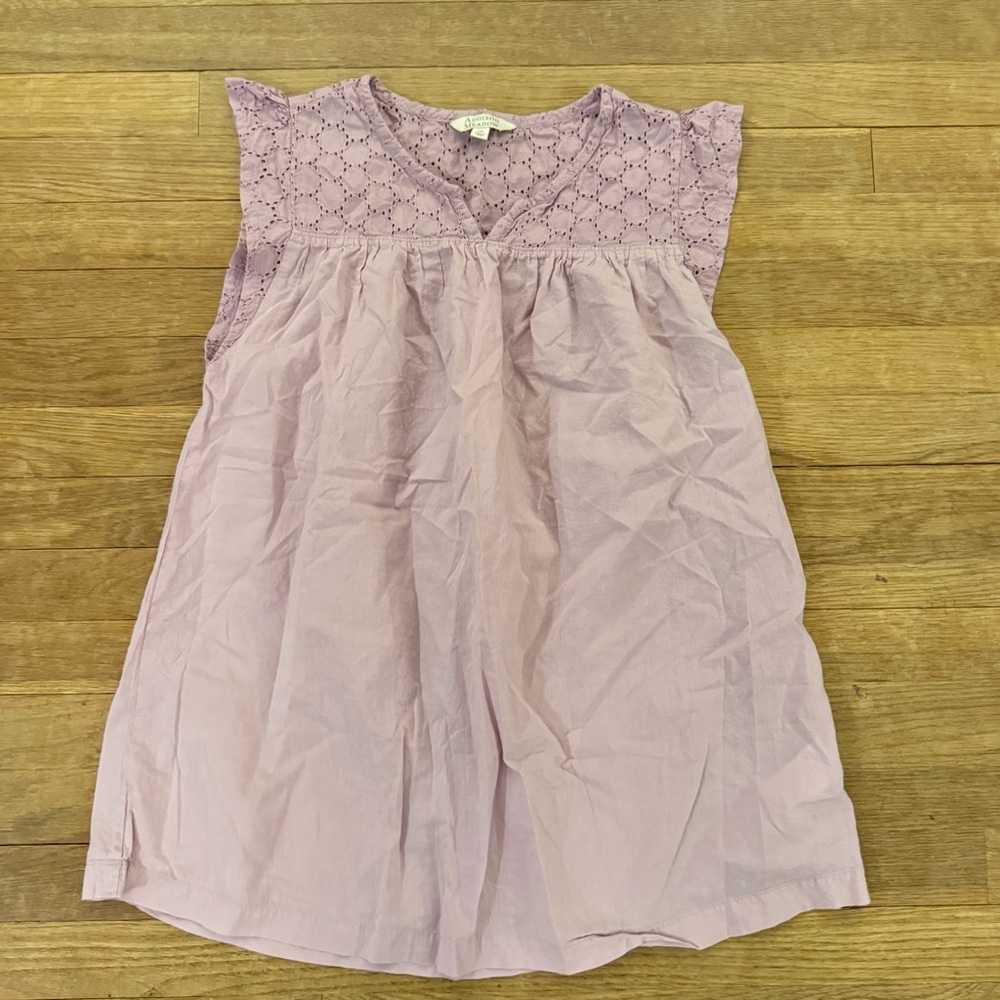 Addison Meadow pink sleeveless V-neck blouse shirt top size 16
 b74